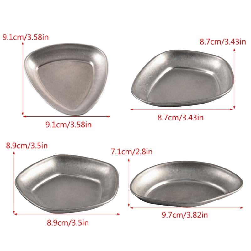 4 Pack Coffee Bean Weighing Plate Functional Coffee Dosing Tray Metal Tray Coffee Bean Plate Gift for Coffee Enthusiasts