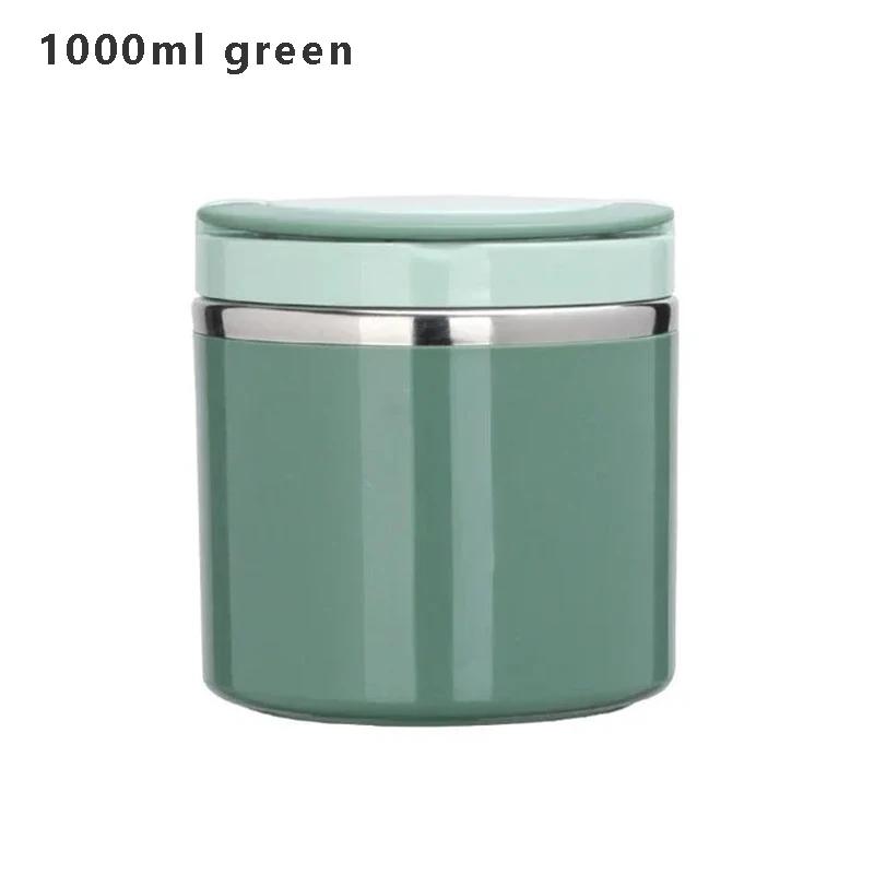 630/1000ml Thermal Soup Cup Insulated Food Jar Stainless Steel Bento Box Microwavable Lunch Containers for School Children