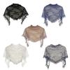 Floral Lace Head Scarf Chapel Veil for Women Girl Hair Bandanas Ethnic Mantilla Veil Women Headpiece Exotic Headscarf