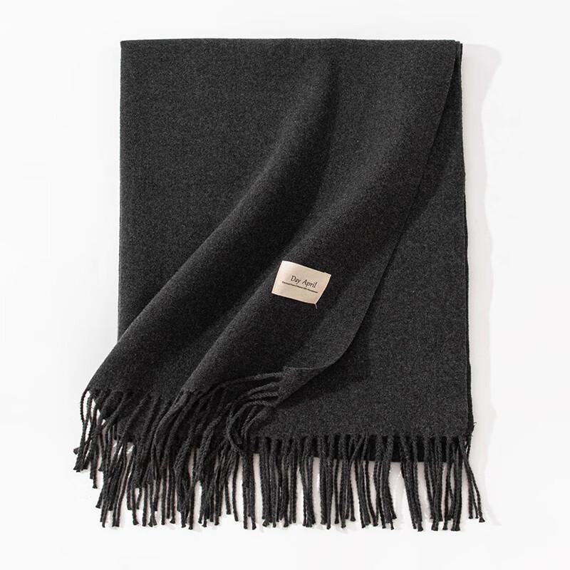 Pure Color Polyester Tassel Scarf & Shawl
