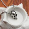 New Trendy Horror Skull Head Pendant Necklace Men's Fashion Metal Accessories Hip Hop Jewelry Party Gift