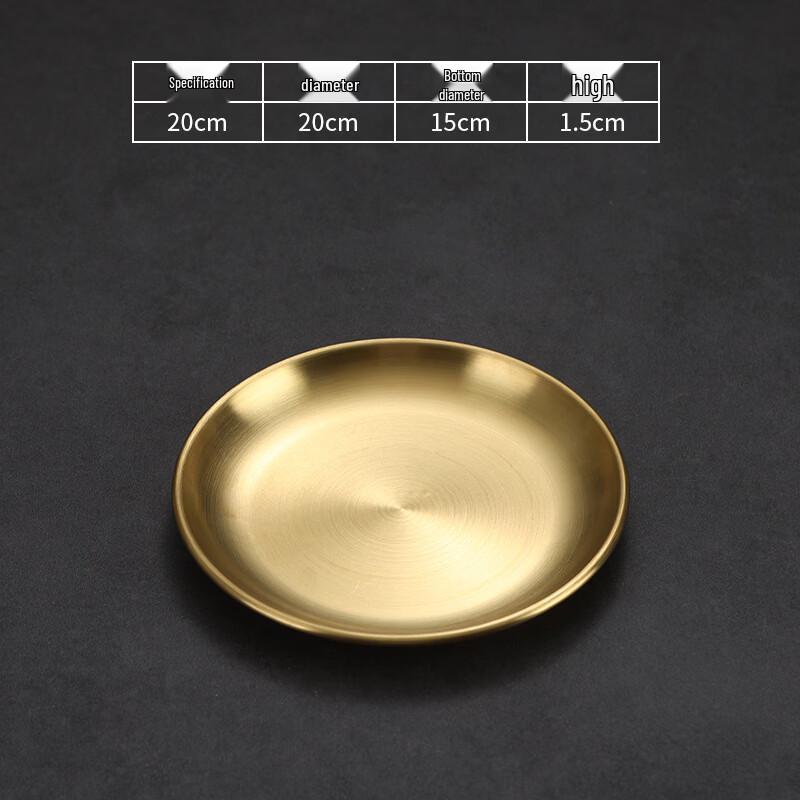 Thickened 304 Stainless Steel Round Serving Plates