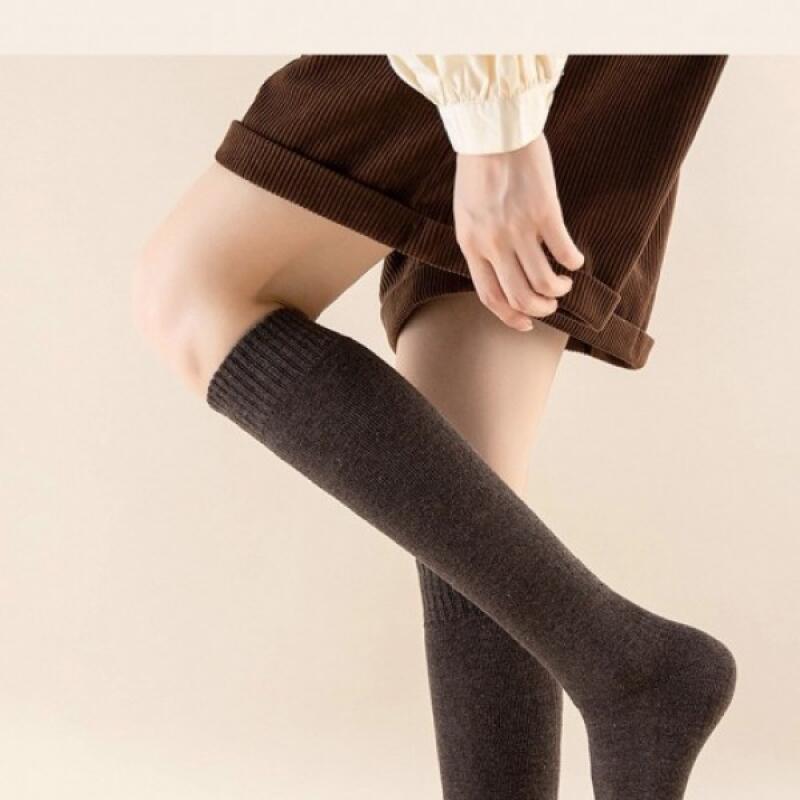 Half stocking golf socks thermal stockings Thick knee socks black