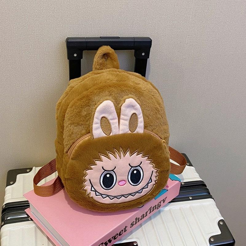 Double Backed Canvas Crossbody, Loose Change Plush Bag, Doll, Children's Backpack