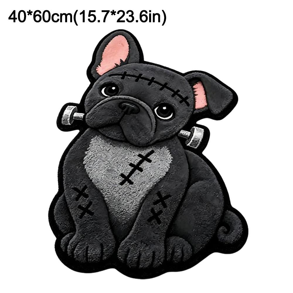 Decorative Carpet Dog Shaped Rug Special-shaped Entryway Mat Cute Animal Floor Mat  Bedroom Decor