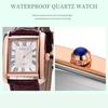 Watch with Leather Antique Roman Analog Waterproof Quartz Fashion Perfect for or as a Gift for Her Women's Strap, Numeral, Display, Movement, Brown,