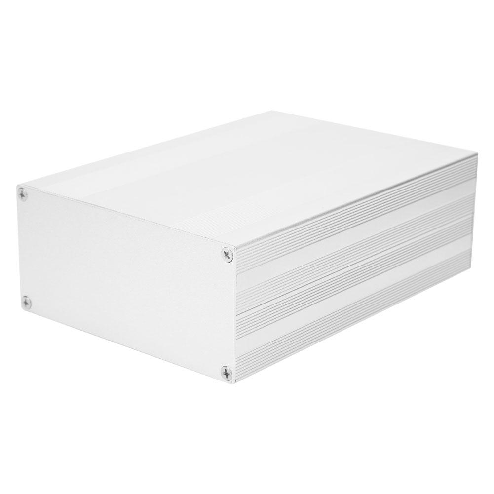 Aluminiowa Puszka Projektowa Matowy Srebrny Obudowa na Płytkę Obwodu Elektronicznego DIY 68x145x200mm