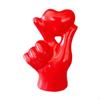 Heart Shaped Hand Sculpture Resin Figure for Table Display 7.5x4.2x11cm Collectible