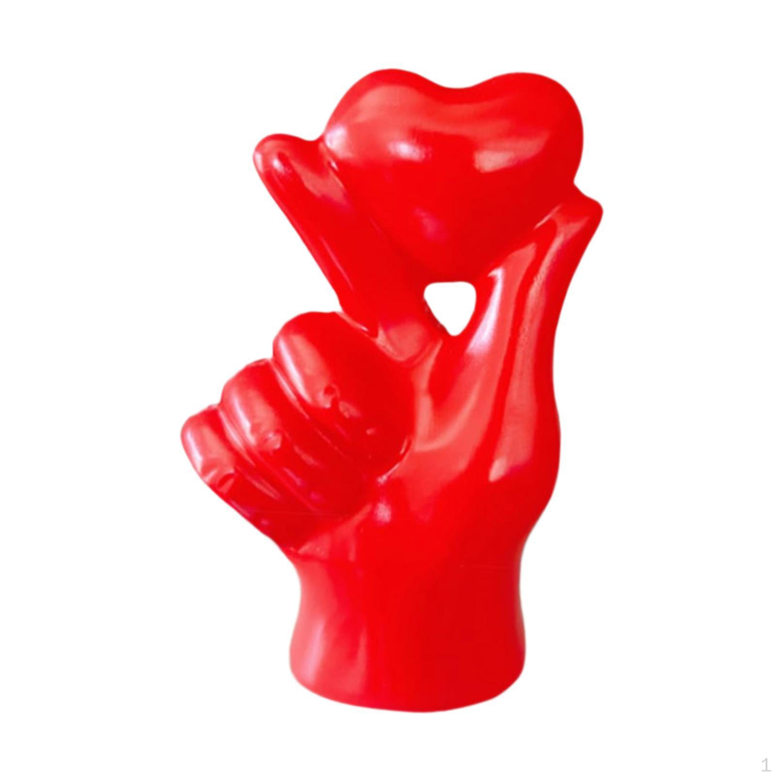 

Скульптура из смолы в форме сердца для демонстрации на столе 7,5x4,2x11 см, коллекционная Red