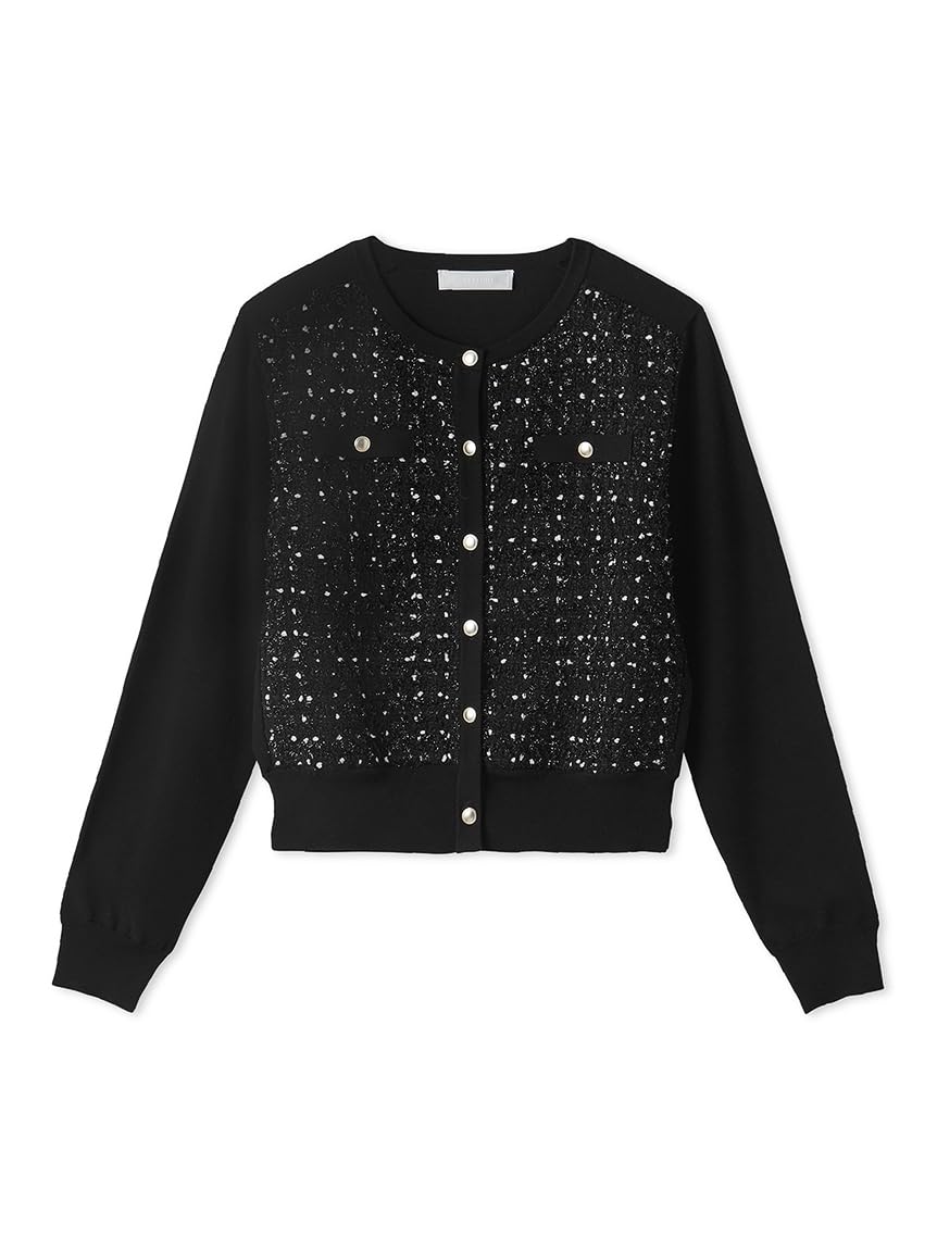 

Кардиган из твида Docking Knit CWND251107 Черный 38 [Selford] Женский