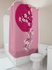 Elegant Japanese Cherry Blossom Shower Curtain With Pink Full Moon Design For Bathroom Decor Waterproof Fabric With Hooks Ideal