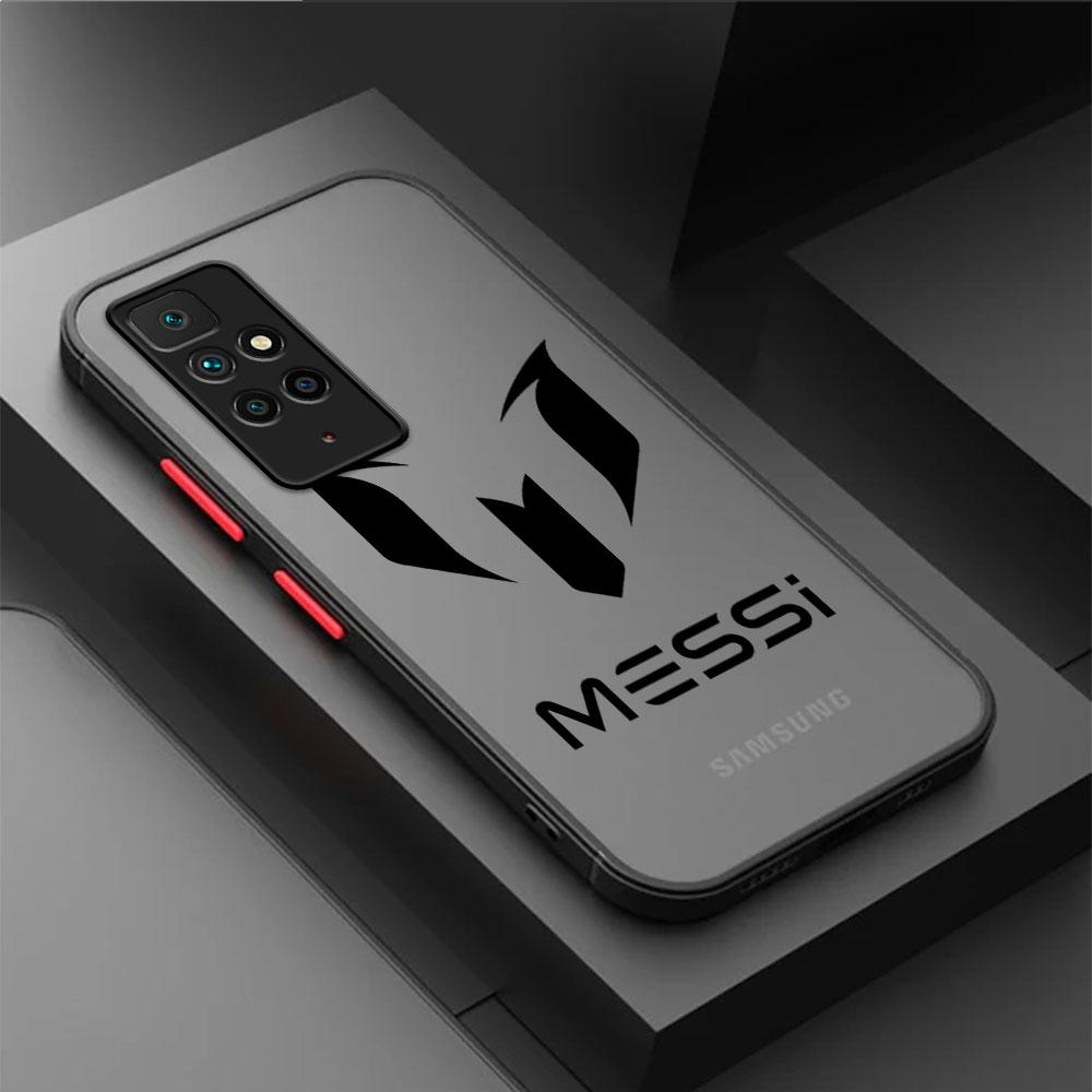 Case For Xiaomi Redmi Note 11 10 Pro 12 13 12S 11S 10S 9 9S 8 10C 9A 9C 8T 9T PC Hard Funda Phone Cover Football Man M-Messi 10