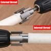 Carbon Steel Pipe Threading Tool All In One Hand Drill Adapter Internal External Thread Reamer Plumbing Kit Compact Double Head