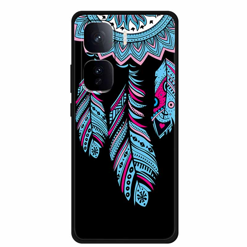 Black Silicone Case For Vivo iQOO Neo 10 Pro Plus Case Cartoon Coque Soft Back Cover For Vivo iQOO Neo 9s Pro Plus Case Funda
