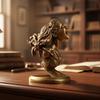 Small Brasses Shelf Decors Accent With Aged Finish, Female Bust Figurine Statue for Desk Decors, Tabletop Styling, Entryway Home Display