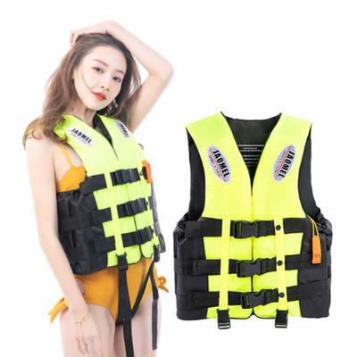 Adult Life Jacket 100N Buoyancy Paddle Life Vest Adjustable Flotation Device with Reflective Strip for Kayak Boat Surf Water Sports