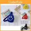Trendy Children's Canvas Crossbody Bag With Smiley Face Design For Boys And Girls