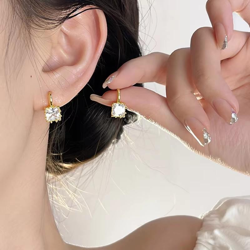 New Square Long Hanging Earrings for Women Colorful Enamel Geometric Statement Dangle Earrings Girls Drop Earrings pendientes