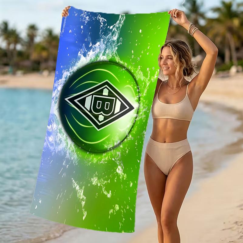 Beach Towel with Borussia Monchengladbach logo Pattern - soft,absorbent,machine washable Lightweight&Modern,swimming,Travel Essentials