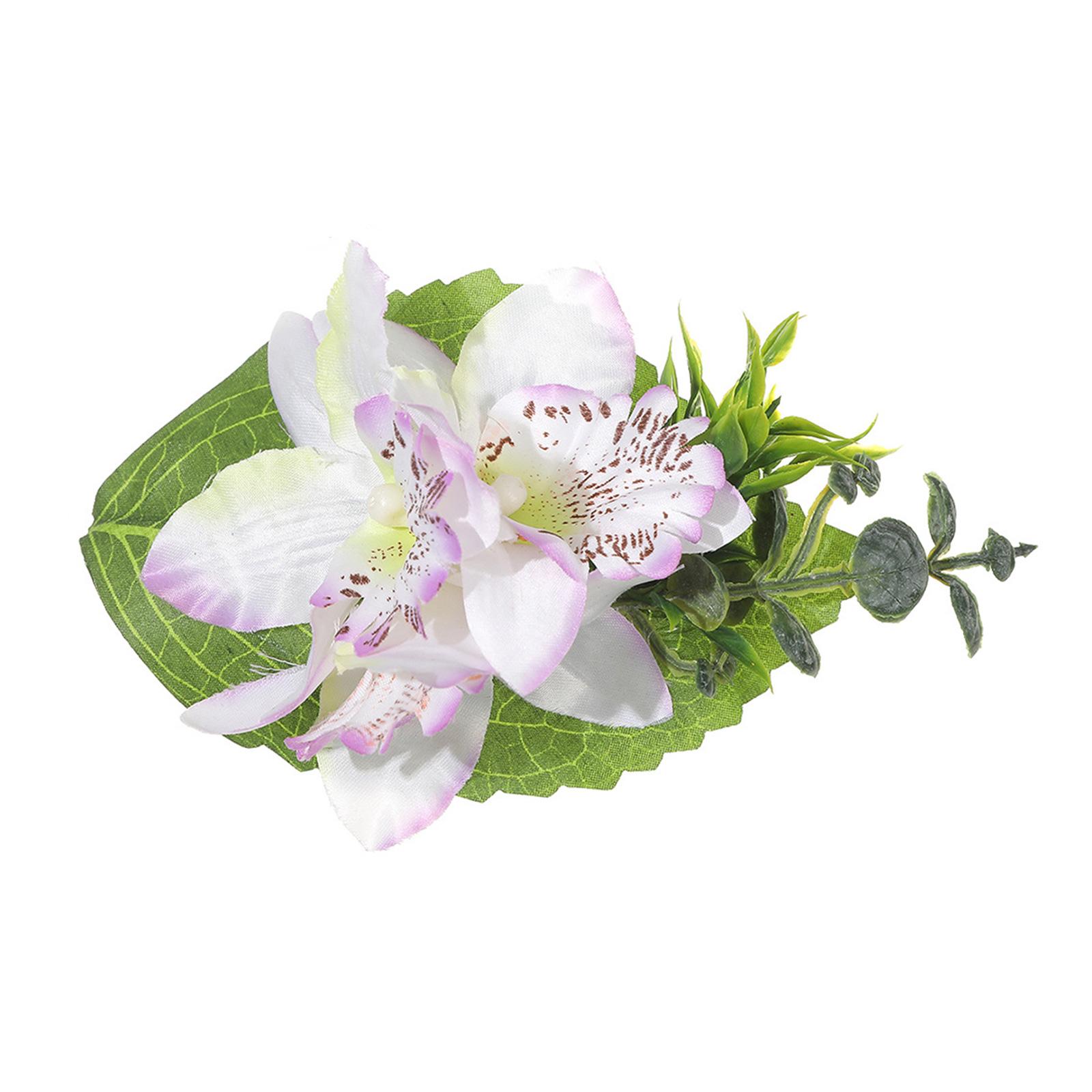 

Girls Hair Clip Cymbidium Women Kid Hairgrips Artificial Headdress Barrettes Flower Shape Sweet 2000s Girls Hairpins різнокольоровий