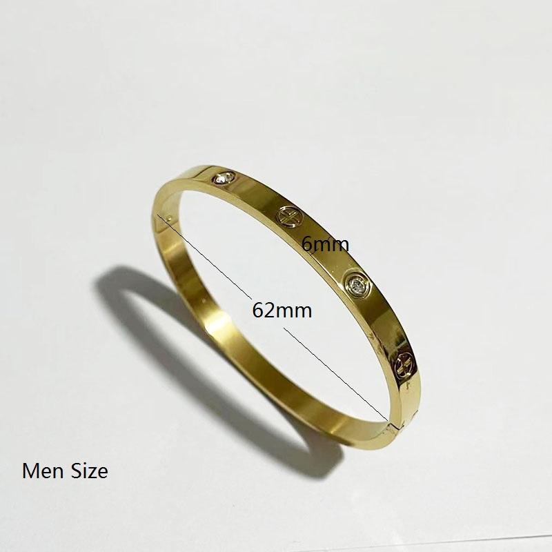 Neues Design Goldfarbe Zirkon und Kreuzmutter Nagelarmband & Armreif für Frau Edelstahl Schraube Marke Schmuck Dropshipping