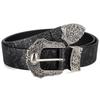 New European and American Style Women's Belt, Vintage Rhinestone Carved Buckle Belt, Trendy Printed Jeans Belt, Unisex