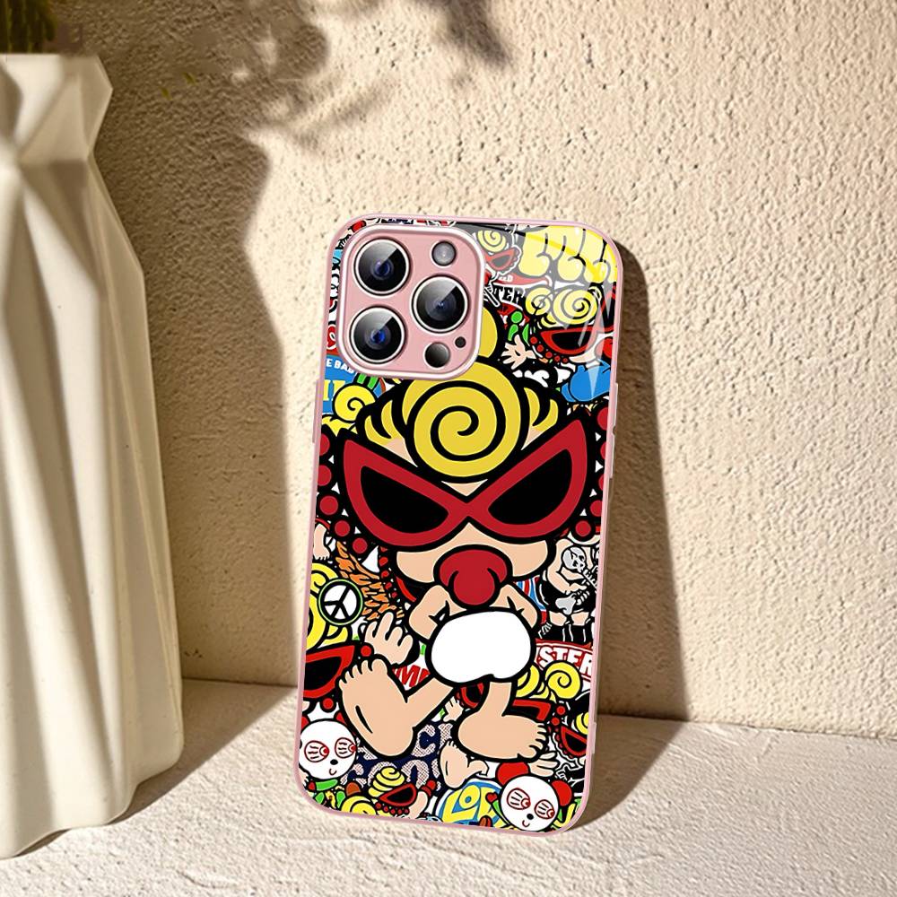Fashion H-Hysteric Mini For IPhone 14 13 12 Mini 11 Pro XS Max X XR 14 Plus Tempered Glass Cover