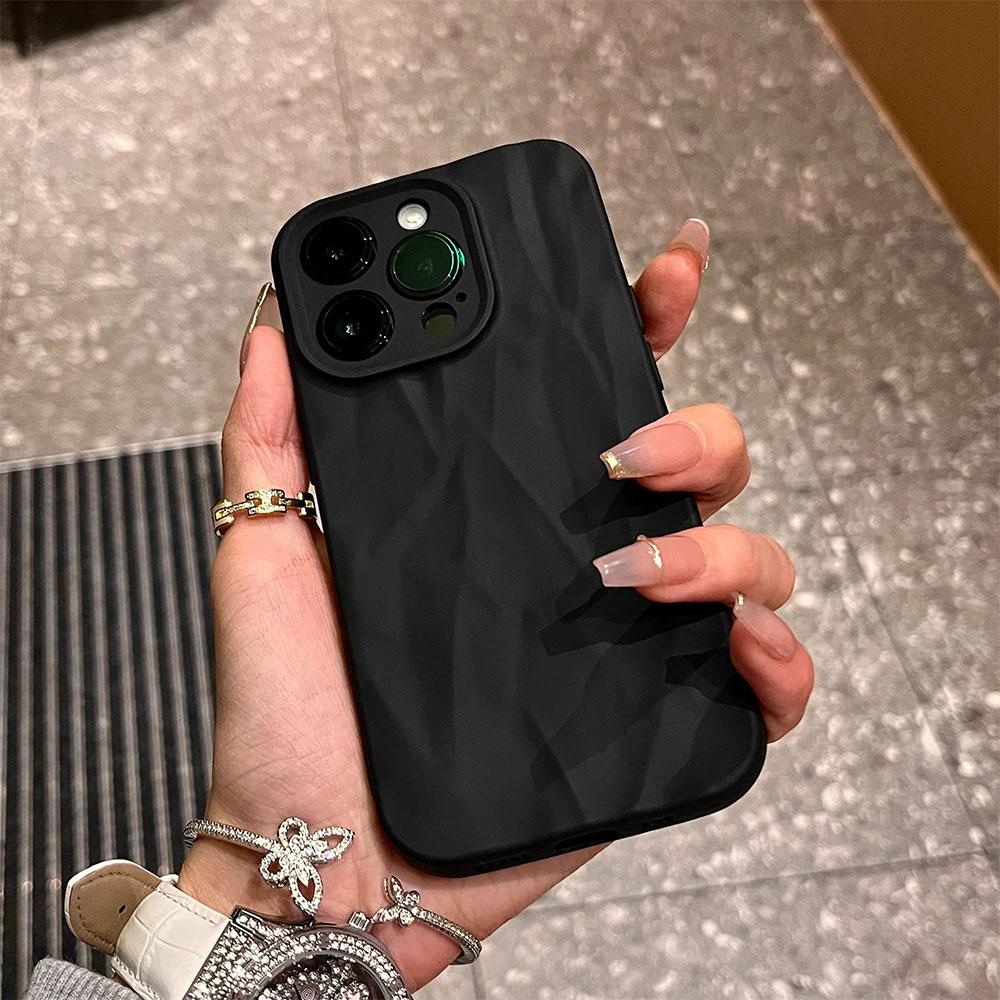Měkký skládací vzor pouzdro na telefon pro iPhone 11 12 13 14 15 Pro Max X Xs XR Max Plus Candy Bumper silikonový kryt