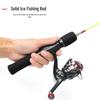 Ice Fishing Ultra-Hard Casting Rod Set: Compact, Solid Core, Short Gun Handle for Winter and Raft Fishing.