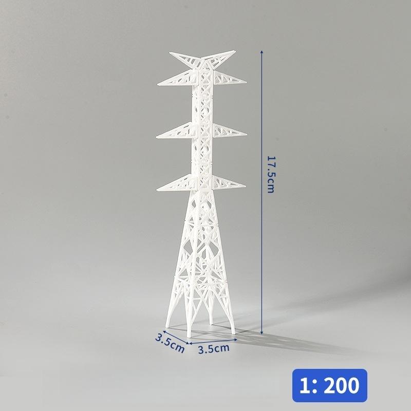 1 stk 1:100/1:200 Højvoltsmast Modellering Jernbane Tog Sandbord Scene Layout Samling Legetøj Mini Model Elektrisk Kraftmast