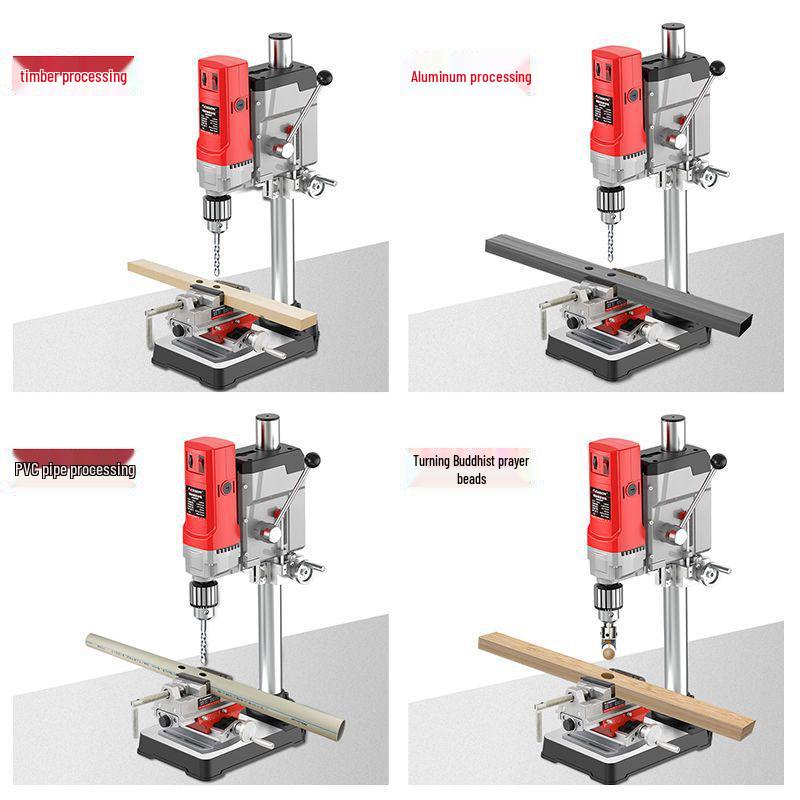 220V Mini Industrial Bench Drill Press - High Precision Multifunctional Turret Machine
