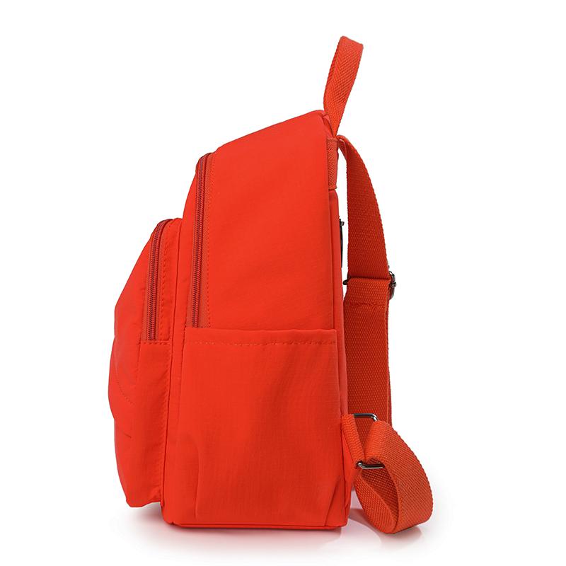 Solid Color Nylon Backpack Women's Travel Backpack Student Schoolbag
