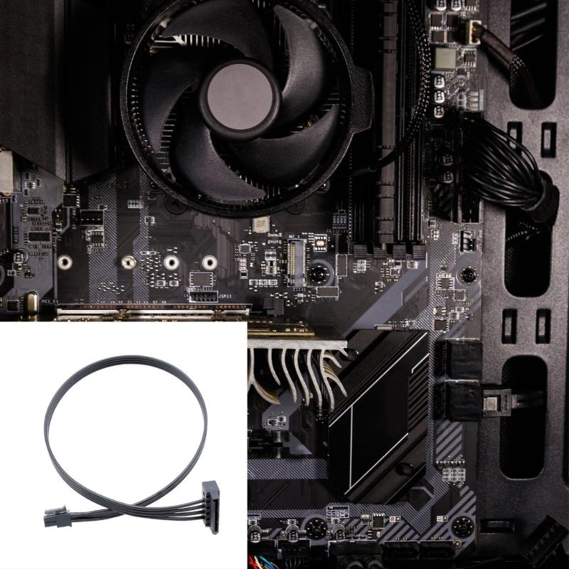 4Pin Female To 15Pin 15Pin Power Cable 15Pin Extension Cord Hard Drive Disk Power Supply Cable Adapter For PC Desktop