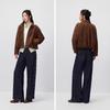 Semir Women's Hot-Drilled Patchwork Wide-Leg Jeans