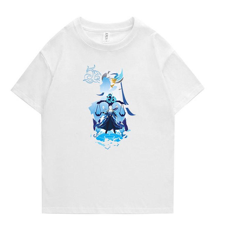 Tricou cu mânecă scurtă Genshin Impact Nevillette Amazon transfrontalier pentru bărbați și femei