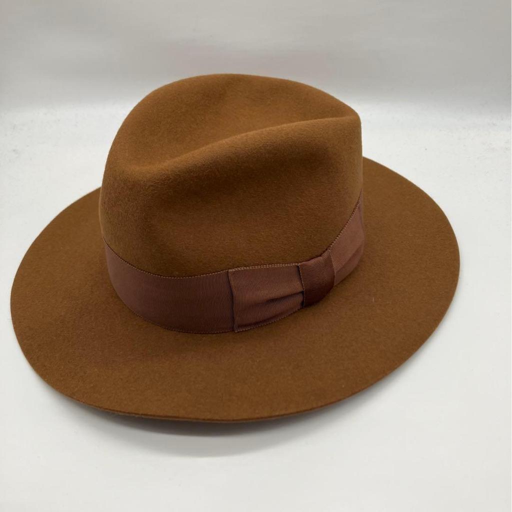 Used STETSON Brown HAT Centerfold Stetson