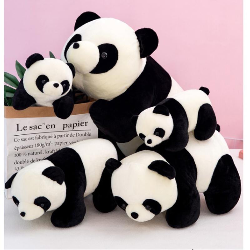 Weiches Pandakissen für Kinder und Erwachsene – großes Plüschtier mit flauschigem Fell – 9 cm/15 cm/25 cm/30 cm/35 cm/40 cm/45 cm/50 cm/60 cm