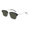 GUCCI Logo Detail Metallic Square Sunglasses Men's Silver