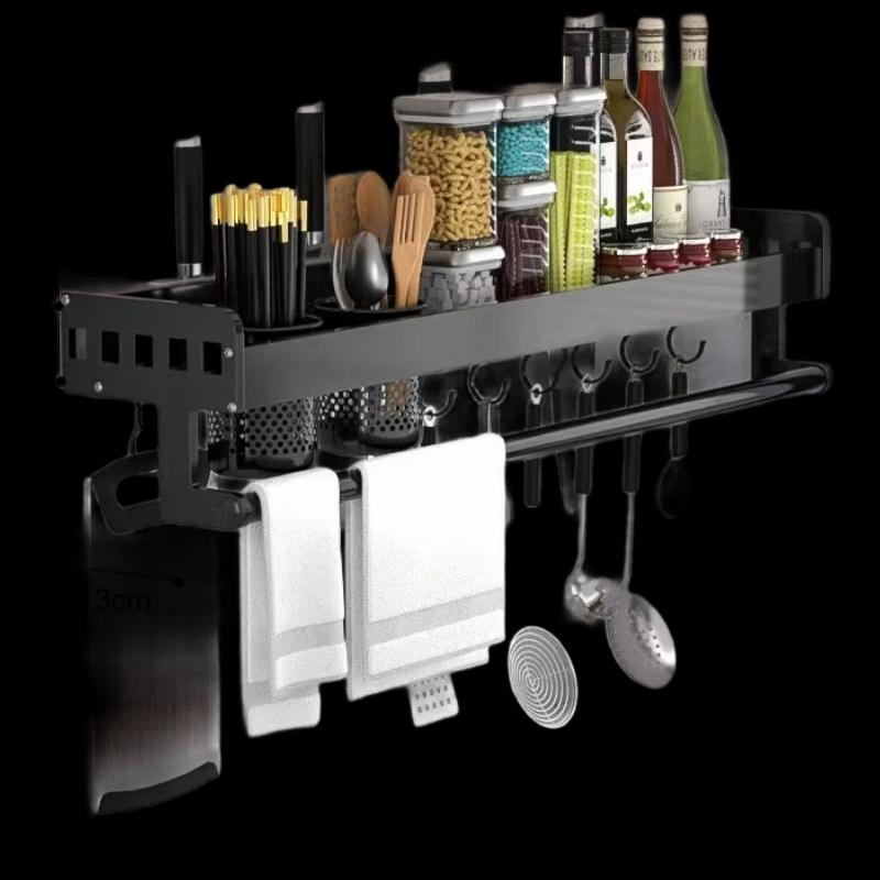 Punch-Free Wall-Mounted Kitchen Organizer