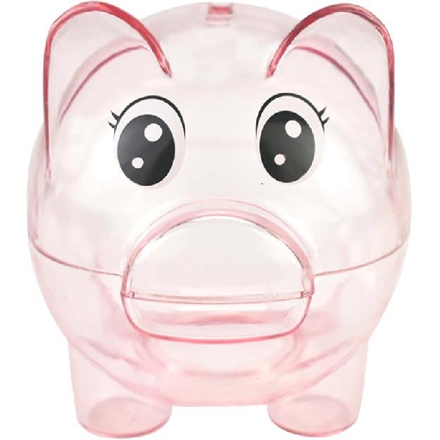 Piggy Bank, Plastic Money Bank, Transparent Money Jar, Coin Bank for Girls and Boys, Gifts for Birthday, Easter, Christmas, Baby Shower