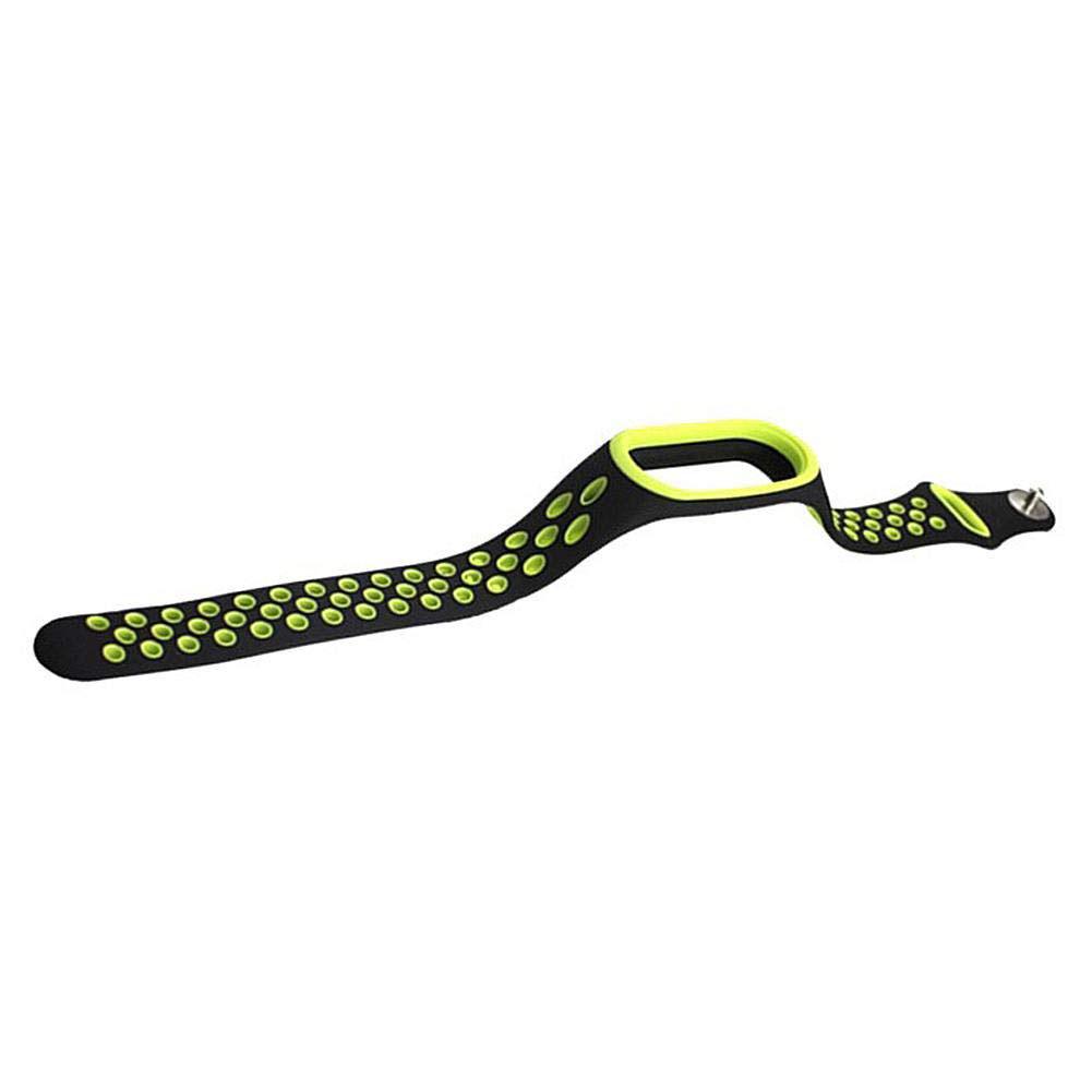 Silicone Strap for Xiaomi Mi Band 3 4 Black Green