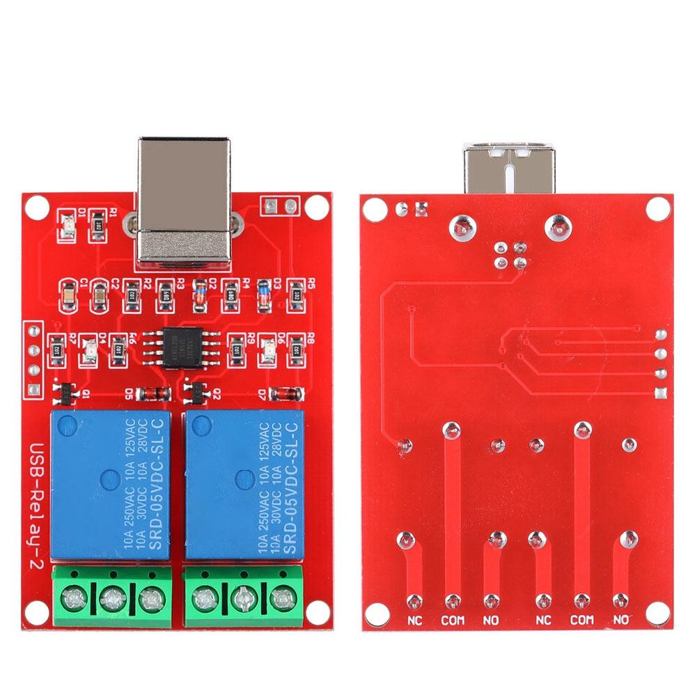 2-kanálový 5V počítačový USB chytrý spínací ovladač PC reléový budicí modul rozšiřující deska