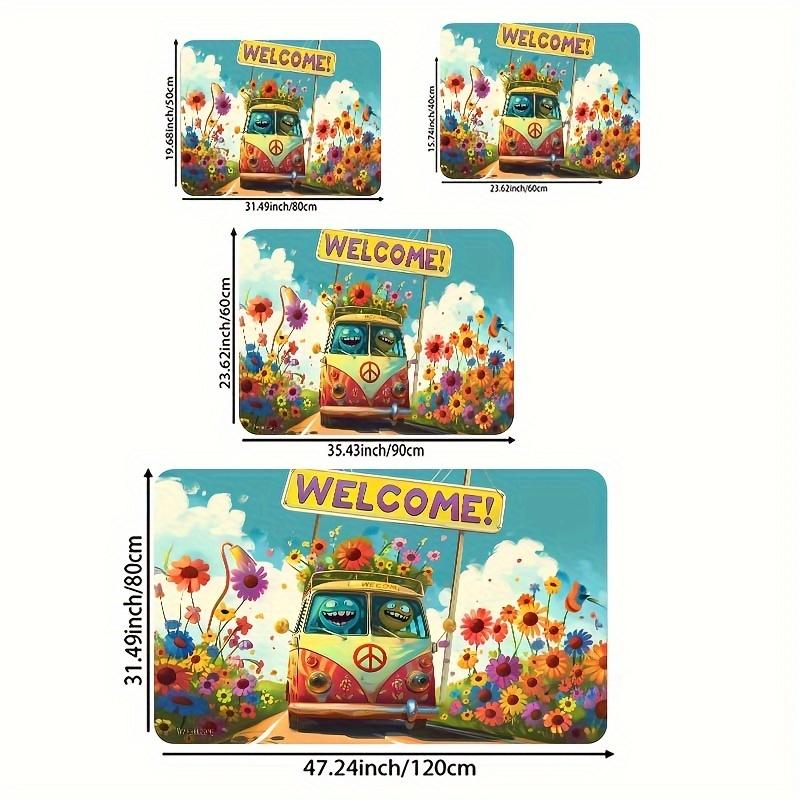 

VIKAMA Cartoon Train Carpet Colorful Doormat Welcome Mat Soft Rug For Bedroom Carpet For Live Room Bathroom Mat Home Decor 40X60CM (1.3X2FT