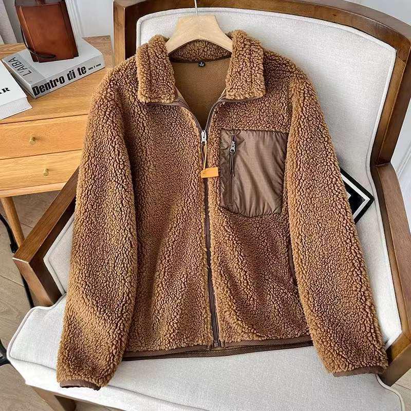 Winter Winddichte Lammwolle Fleece Sherpa Jacke für Herren & Damen