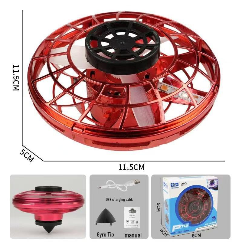 Gesture-Sensing UFO Boomerang: Durable Luminous Hovering Spin Toy