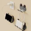 Wall Mount Power Plugs Hook No Drill Adhesive 1/2/3 Slots Plugs Holder Kitchen Appliances Charger Plugs Organizer Rack