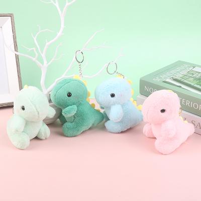 Sevimli Dinozor peluş oyuncak Karikatür Hayvan Kolye Yumuşak Dolması Bebek Anahtarlık Sırt Çantası Araba Çanta Anahtarlık Dekor Çocuk Hediye
