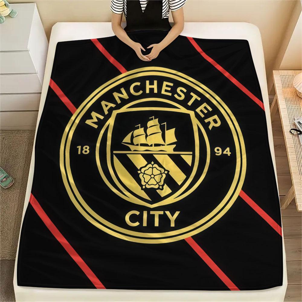 Bold MCFC Decals Blanket, High Quality Comfortable for All Seasons, Home Decor, Warmth and Comfort