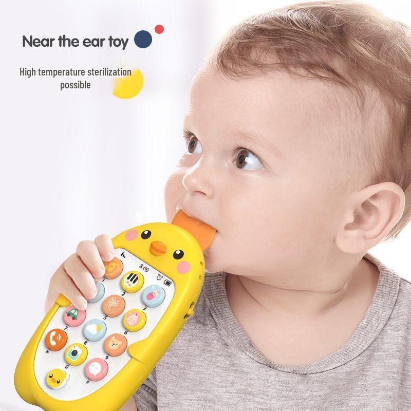 Baby's 2025 Model Toy Phone: Safe, Bite-Friendly, Educational Sound & Music Simulation for Toddlers