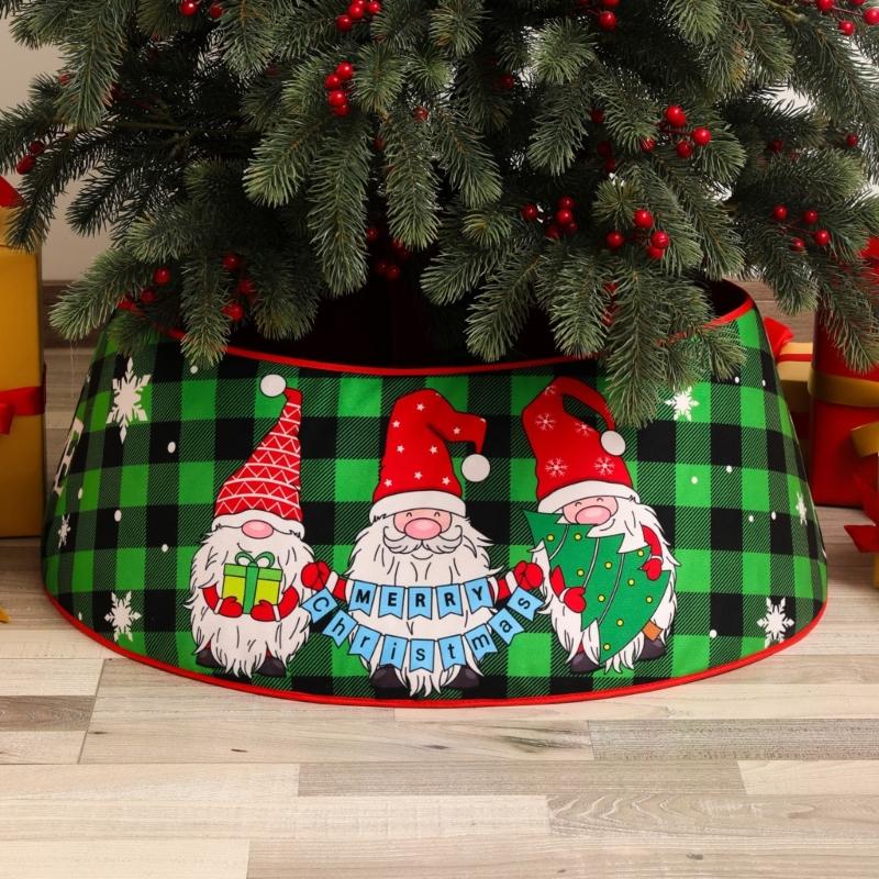 Christmas Tree Collar Collapsible Fabric Christmas Tree Skirt Surround Base for Christmas Tree Skirt Decoration 2024